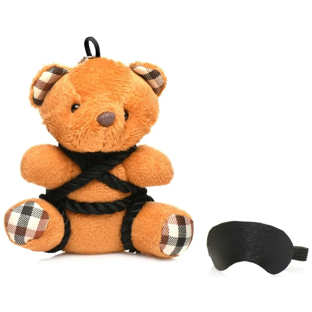 Master Series BDSM Teddy Bear Keychain Blindfold Rope Detail‎ Novelty Party Gift